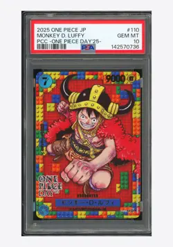 One Piece PSA 10 Monkey D Luffy Promo 2025 P-110 OP Day'25 Japanese - Image 1