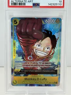 MONKEY D. LUFFY OP07-109 PSA 10 ALT ART 500 YEARS IN THE FUTURE ONE PIECE 2024 - Image 2