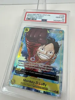 MONKEY D. LUFFY OP07-109 PSA 10 ALT ART 500 YEARS IN THE FUTURE ONE PIECE 2024 - Image 3