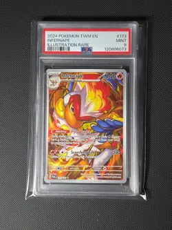 Pokemon TCG Infernape Twilight Masquerade PSA 9, Illustration Rare Card 173/167 - Image 1