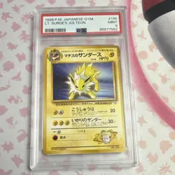 Pokemon card Lt. Surge's Jolteon Rare Leaders' Stadium 135 PSA 9 Japanese - Image 1