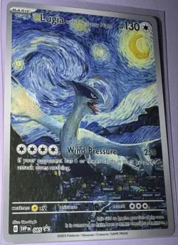 Pokemon Lugia Starry Night Van Gogh Beautiful Moon ACG Star Trading Card NM - Image 1