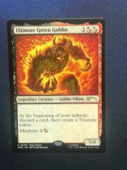 MTG Ultimate Green Goblin Play Promo Marvel Spider-Man Magic the Gathering TCG - Image 1