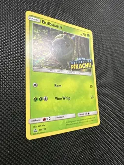 Detective Pikachu Bulbasaur Pokemon TCG Sun & Moon Promo Holo Card SM198 - Image 5