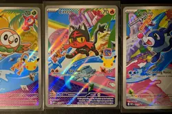 Pokemon First Partner Pack Promo Holo Cards Rowlet Popplio Litten Nintendo - Image 3