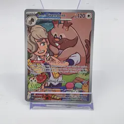 Pokemon Arven's Greedent 205/182 Illustration Rare Scarlet & Violet SV8a Card - Image 1