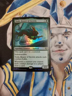 Toski, Bearer of Secrets MTG Kaldheim FOIL Green Rare Legendary Creature NM-M x1 - Image 1