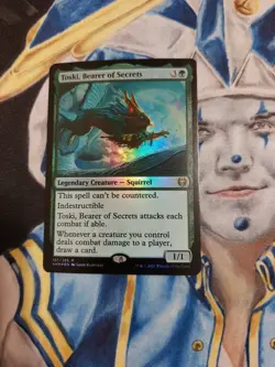 Toski, Bearer of Secrets MTG Kaldheim FOIL Green Rare Legendary Creature NM-M x1 - Image 2