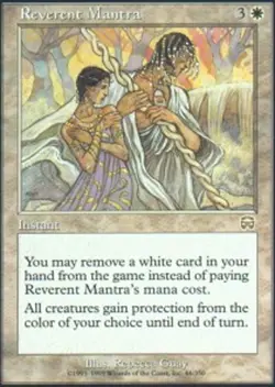 Reverent Mantra Mercadian Masques Magic mtg Heavy Play, English x1 - Image 1