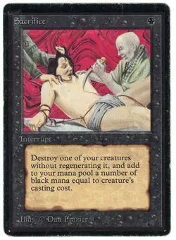 MTG Sacrifice, Beta, Damaged, English - Image 1