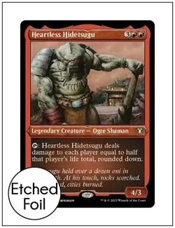 1x Heartless Hidetsugu, Etched Foil, Commander Masters, MTG NM - Image 1