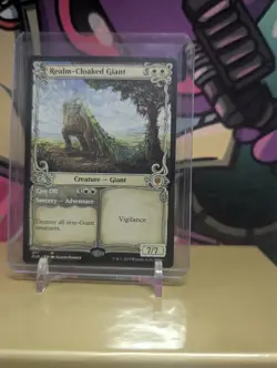 Realm-Cloaked Giant Cast Off - Foil - Showcase Near Mint, English Showcase - Image 1