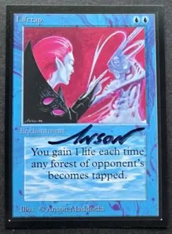 SIGNED MtG Magic Anson Maddocks _ Beta CE _ Artist Proof _ LIFETAP _ 1/50! - Image 2