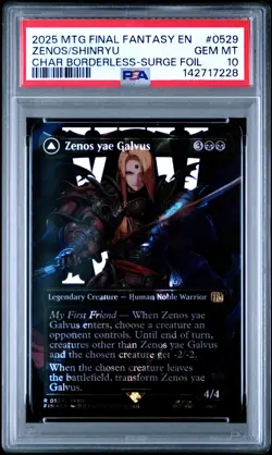 2025 MTG FINAL FANTASY #0529 SHINRYU, TRANSCENDENT RIVAL/ZENOS YAE GALVUS PSA 10 - Image 1