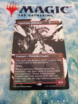 MTG. Capricious Hellraiser. #310. Foil Showcase – Phyrexia. Pack Fresh - Image 1