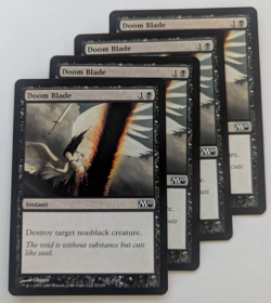 Magic Mtg Core Set M10 Doom Blade x4 near mint - Image 1