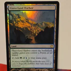 Magic: The Gathering Hinterland Harbor Foil Land Rare Innistrad Blue Green - Image 1