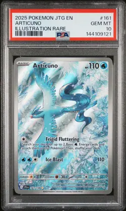 2025 POKEMON JTG EN-JOURNEY TOGETHER ILLUSTRATION RARE #161 ARTICUNO PSA 10 - Image 1
