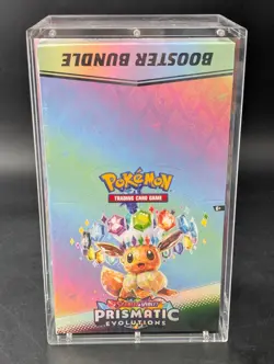 Pokemon SV8.5 Prismatic Evolutions Sealed Booster Bundle Display W/Acrylic Case - Image 1