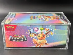 Pokemon SV8.5 Prismatic Evolutions Sealed Booster Bundle Display W/Acrylic Case - Image 4