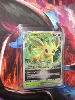 Pokemon TCG Leafeon VSTAR Holo Card 014/159 Crown Zenith - Image 1