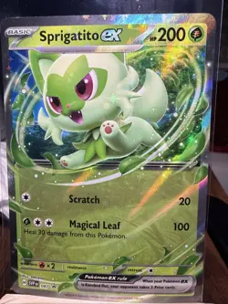 Sprigatito ex Pokemon Scarlet & Violet SVP 087 Holo Black Star Promo NM - Image 1