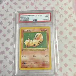 Pokemon TCG Growlithe 1st Edition Neo Destiny 68/105 PSA 9 - Image 1