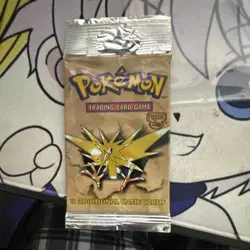 Pokemon Fossil Zapdos Booster Pack Sealed UNLIMITED Long crim - Image 3
