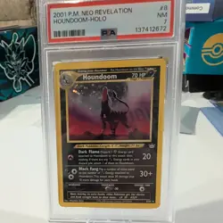 2001 Pokemon Neo Revelation Houndoom #8 Holo PSA 7 - Image 1