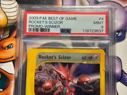 2003 Pokemon ~ Best of Game Winner Promo ~ Rocket's Scizor #4 ~ PSA 9 MINT - Image 2