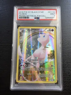 Pokemon TCG Mew XY Black Star Promo #XY110 Full Art Holo PSA 9 Card - Image 1