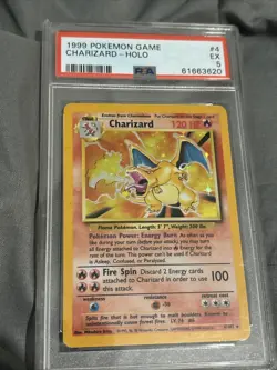 1999 Pokemon Base Set Charizard Holo Rare Card 4/102 PSA 5 - Image 1