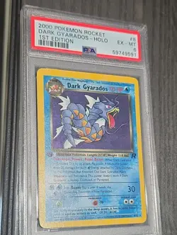 Pokemon Team Rocket Dark Gyarados Holo Rare 1st Edition 8/82 PSA 6 2000 - Image 1