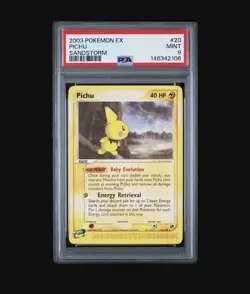 2003 POKEMON EX SANDSTORM #20 PICHU PSA 9 Low Pop NEW CERT - Image 1