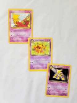 2000 Pokemon Evolution Lot Abra Dark Kadabra & Alakazam Team Rocket LP/NM - Image 1
