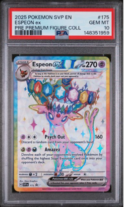 2025 POKEMON SVP EN-SV BLACK STAR PROMO 175 176 UMBREON ESPEON SEQUENTIAL PSA 10 - Image 5