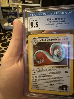 2000 Pokemon Gym Heroes #4/132 Erika's Dragonair Holo CGC 9.5 - Image 1