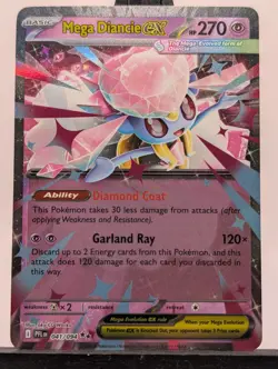 Mega Diancie ex 041/094 Double Rare Holo ME02: Phantasmal Flames Pokemon NM - Image 1