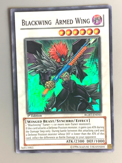 yugioh Blackwing Armed Wing RGBT-EN041 1st Edition Super Rare near mint - Image 2