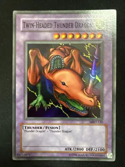 Twin-Headed Thunder Dragon MRD-120 Unlimited Super Holo Rare Yugioh - Image 1