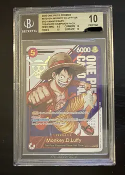 Monkey D Luffy One Piece - ST21-014 3rd Anniversary Treasure Campaign BGS 10 - Image 1