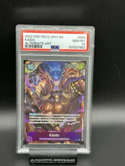 One Piece 2023 OP01 ENG #094 Kaido Alt Art PSA 10 - Image 1