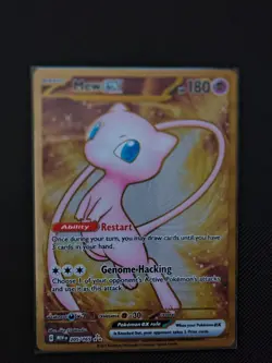 Mew 151 Gold Metal Played Card Good Condition From 151 Ultra Premium Collection - Image 1