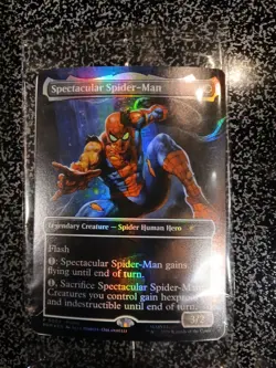 Magic The Gathering Spectacular Spiderman Card Marvel Legends Exclusive - Image 1