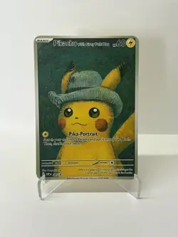 Pikachu with Grey Felt Hat HP60 Gold Metal Pokemon Card-Collectible Gift Display - Image 1