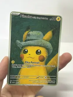 Pikachu with Grey Felt Hat HP60 Gold Metal Pokemon Card-Collectible Gift Display - Image 3