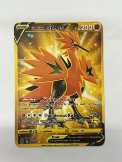Galarian ZapdosV HP200 182/172 Gold Metal Pokemon Card-Collectible Gift Artwork - Image 5