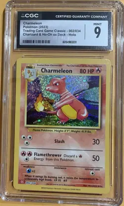 Pokemon Charmeleon 002/034 CGC 9 Trading Card Game Classic Collection Holo 2023 - Image 1