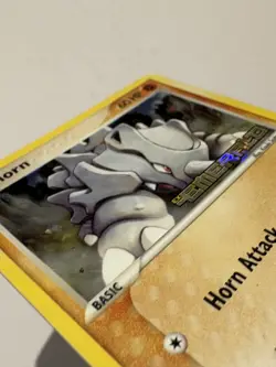 Pokemon Card - Rhyhorn Emerald 62/106 Reverse Holo Stamped LP - Image 3