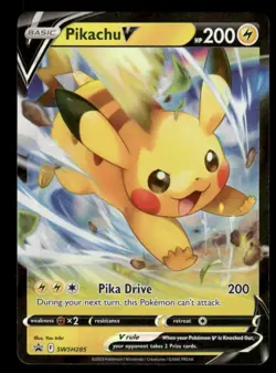 Pikachu V Promo SWSH: Sword & Shield Promo Cards SWSH285 NM - Image 1
